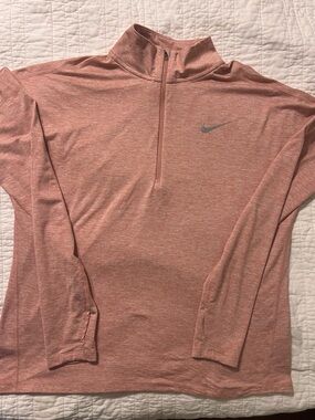 Nike Running Dri-FIT Element 1/2 Zip Pullover Heathered Rose Pink Medium